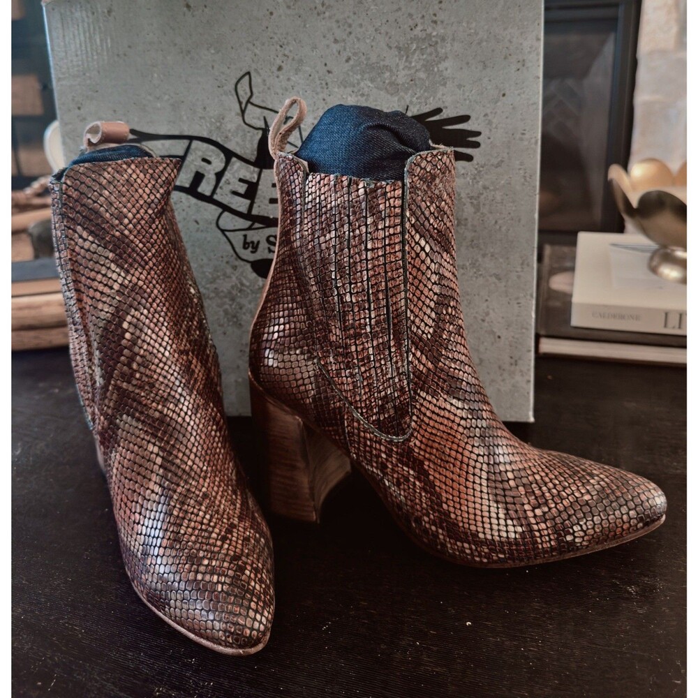 Freebird By Steven Janelle Snake Boot Leather W/ Box
